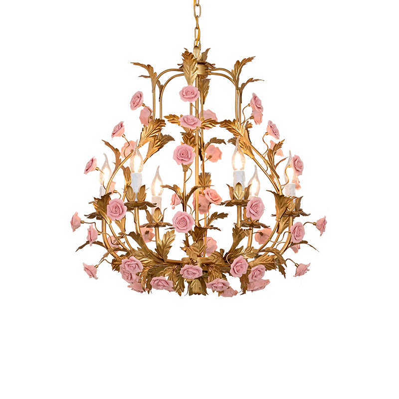 ceramic-rose-chandelier