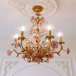 ceramic-rose-vine-chandelier