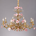 ceramic-rose-vine-chandelier