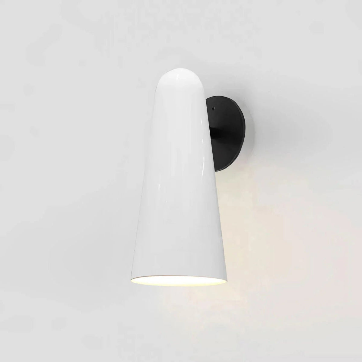 Conical Glass Plug In Wall Lamp