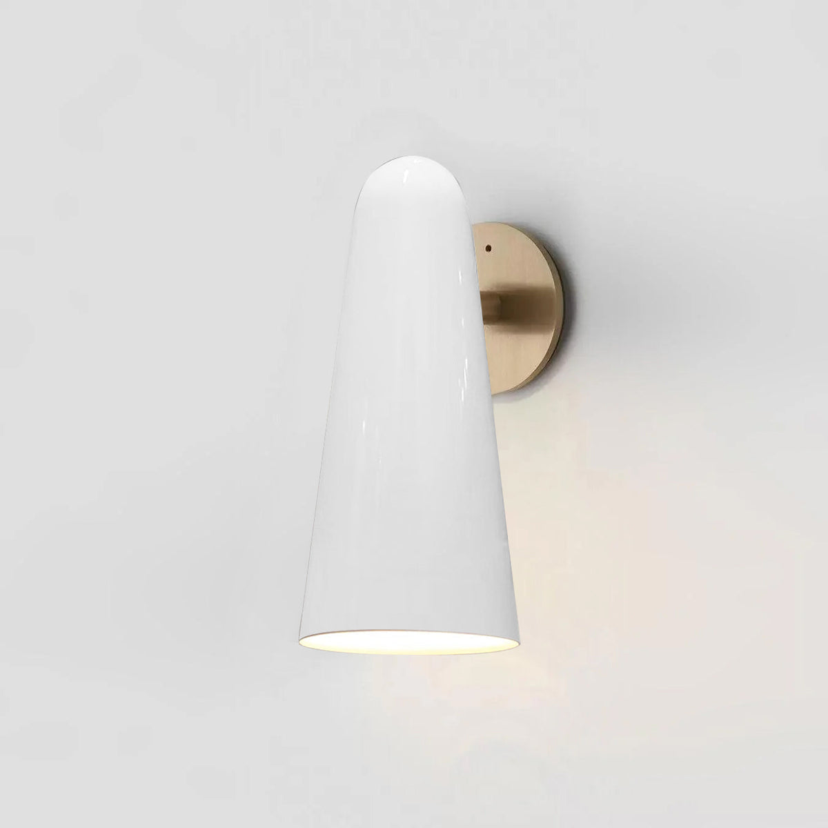 Conical Glass Plug In Wall Lamp