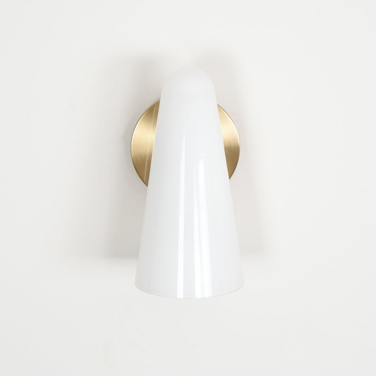 Conical Glass Plug In Wall Lamp