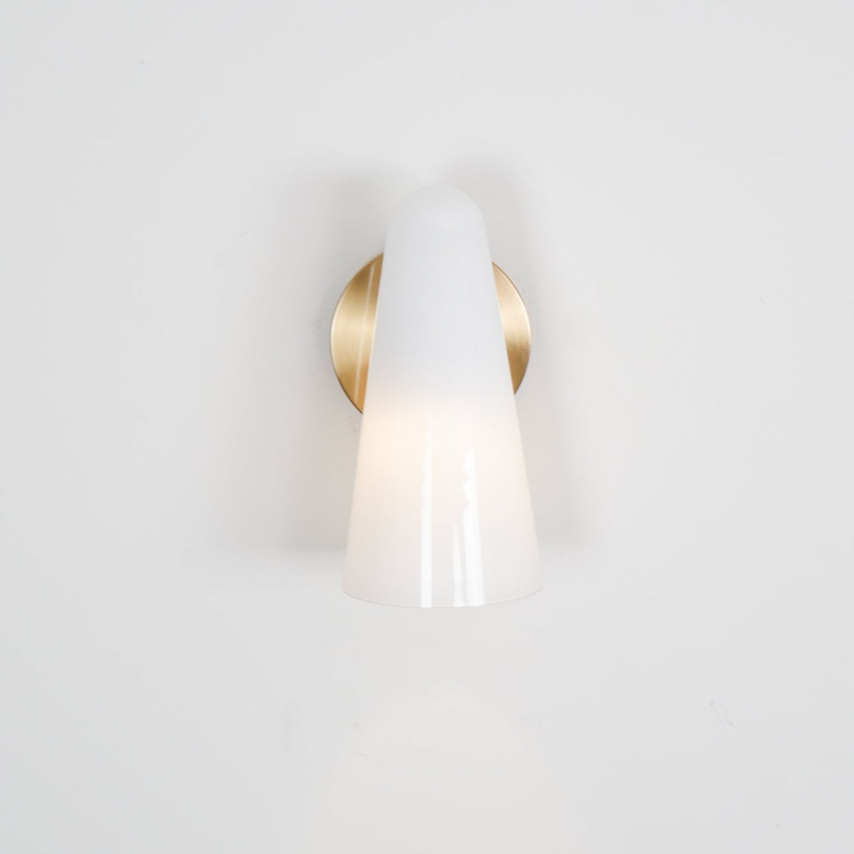 Conical Glass Plug In Wall Lamp