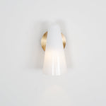 Conical Glass Plug In Wall Lamp