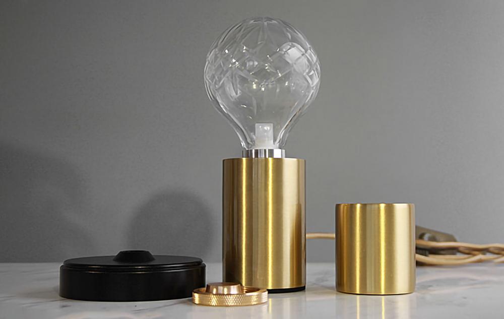 LED Table Lamp with Crystal Bulb
