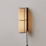 Cylinder Fabric Plug In Wall Lamp