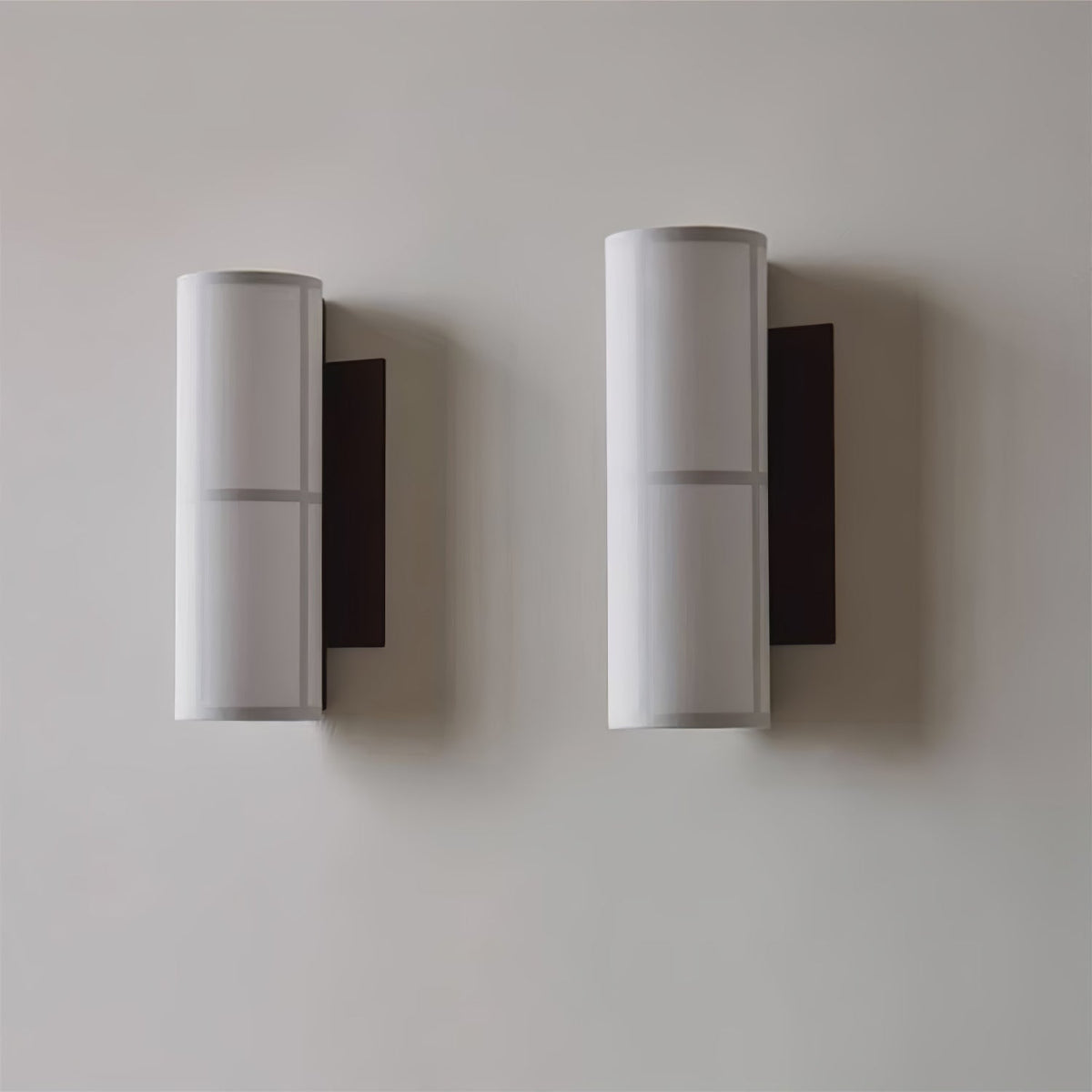 Cylinder Fabric Plug In Wall Lamp
