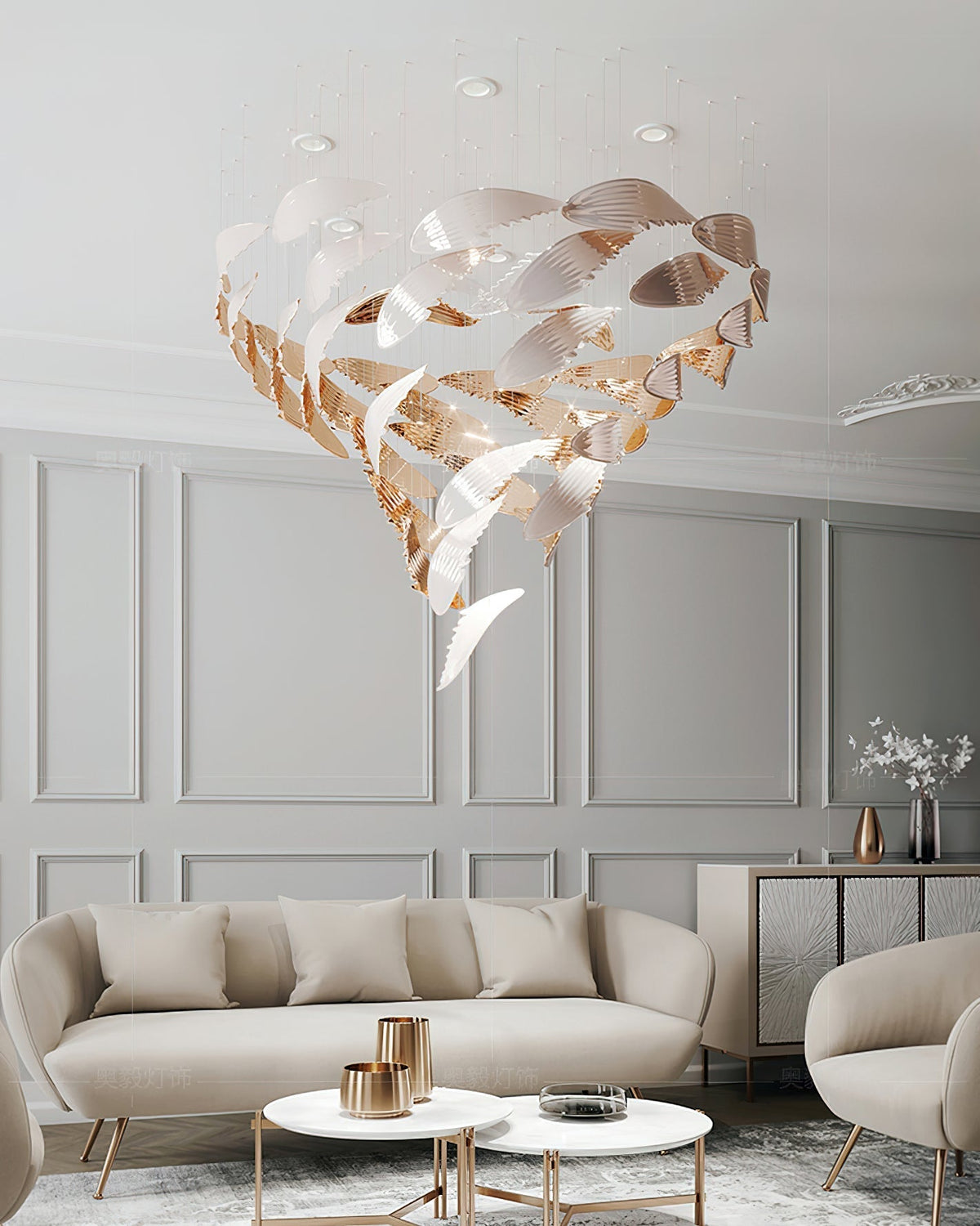 Bennett Crown-Shaped Ceiling Light
