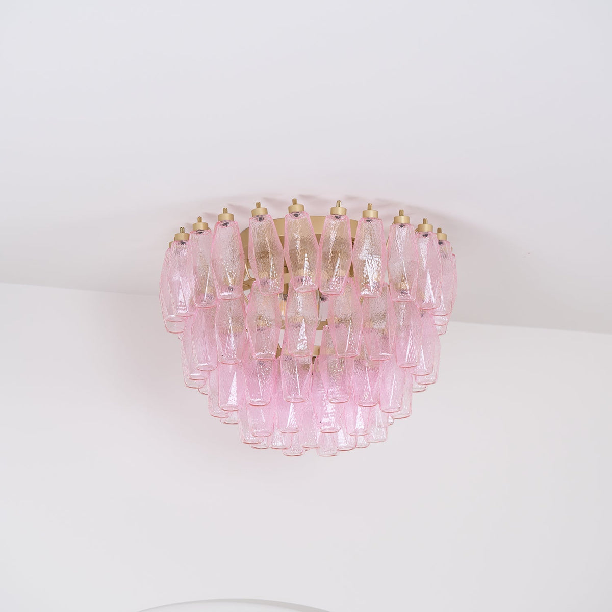 Poliedri Pink Ceiling Light