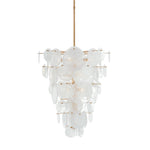 Brass Discs Cascading Chandelier