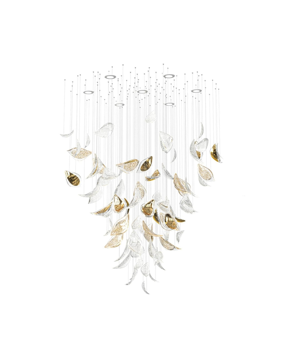 Floating Leaves Chandelier Ceiling Light Fixture