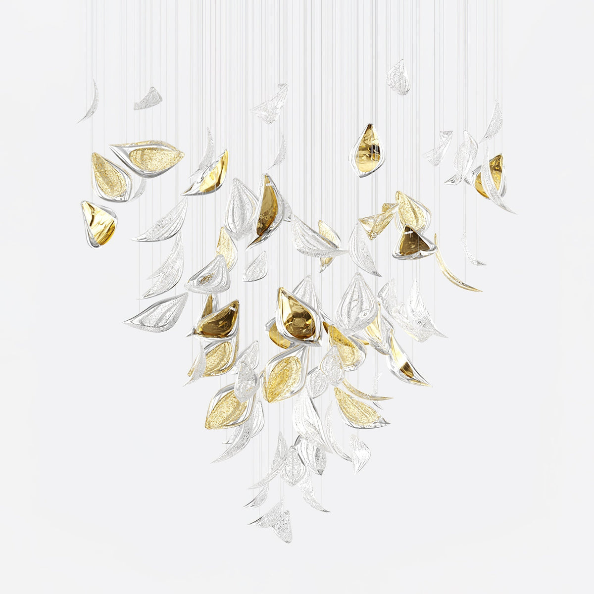 Floating Leaves Chandelier Ceiling Light Fixture