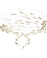 Fluttering Leaf Ceiling Chandelier Light Fixture