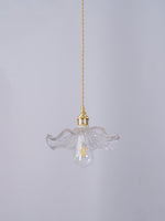 Glass Hibiscus Flower Pendant Light