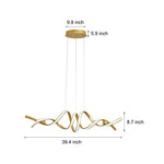 Wave Strip Twisted Creative Pendant Light Ha081811