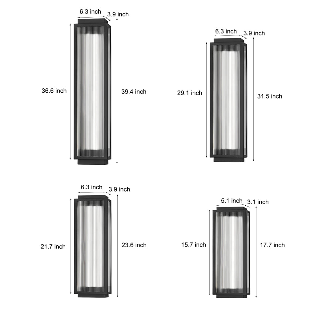Rectangular Led Modern Outdoor Wall Light Ha084818
