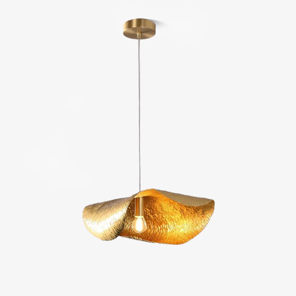 Hammered Brass Hanging Pendant Light
