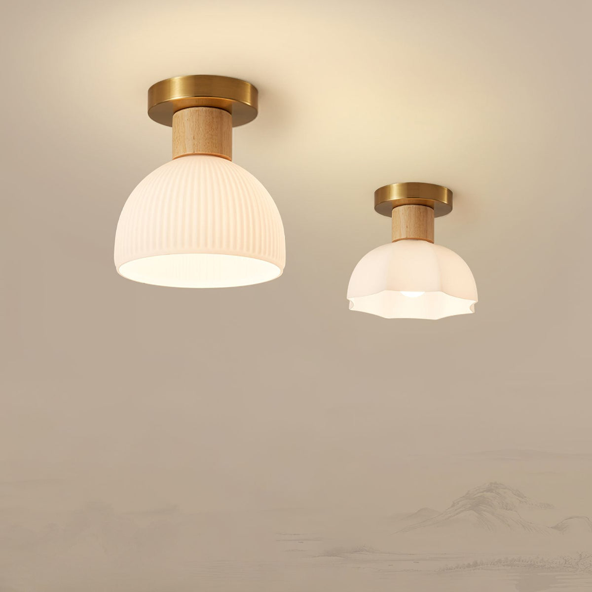 Horn Shaped Small Ceiling Lamp