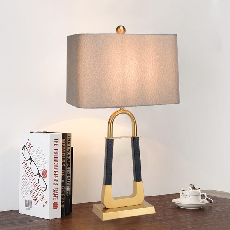 Artisan Leather-Textured Desk Lamp