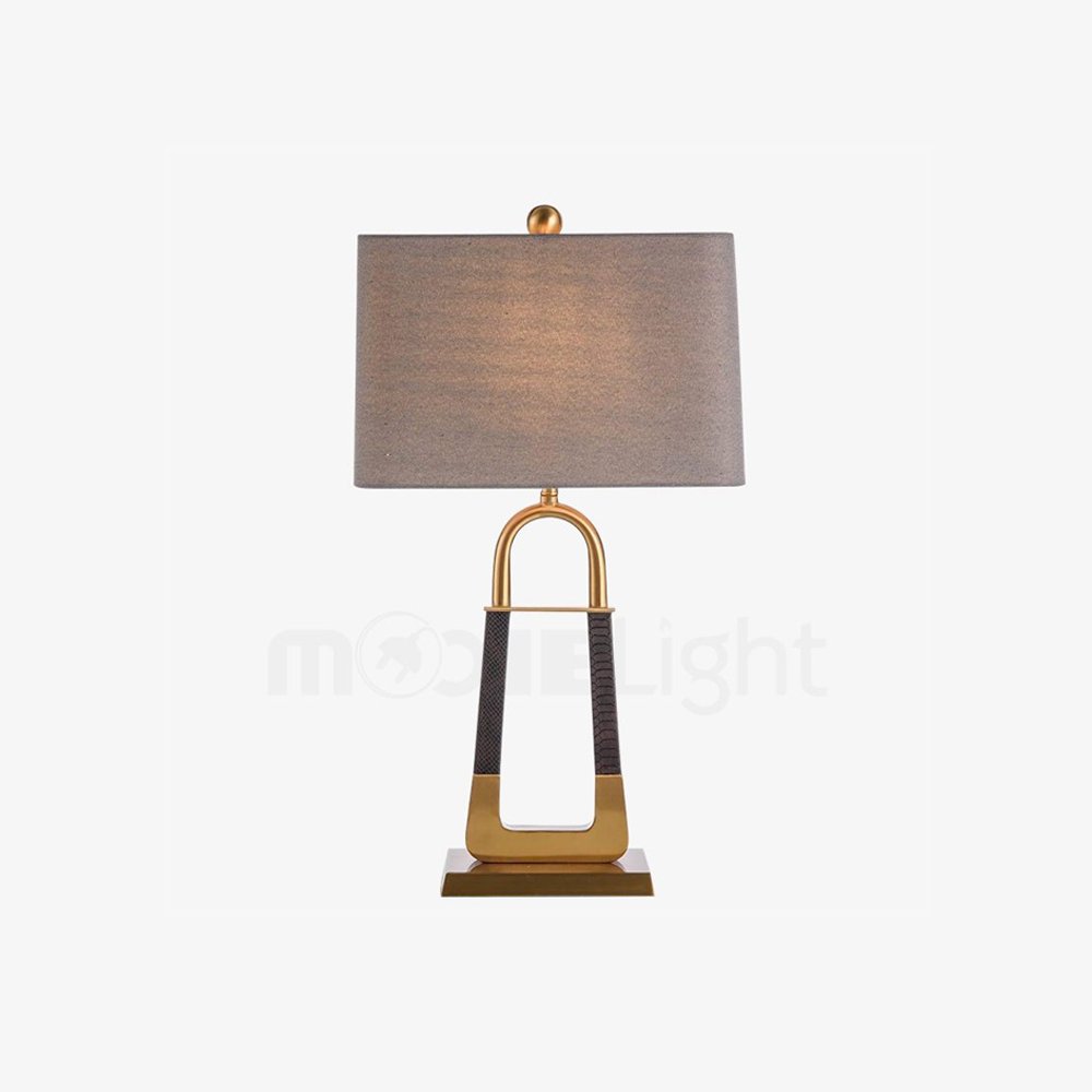 Artisan Leather-Textured Desk Lamp