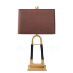 Artisan Leather-Textured Desk Lamp