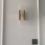 Melange Elongated Alabaster Sconce