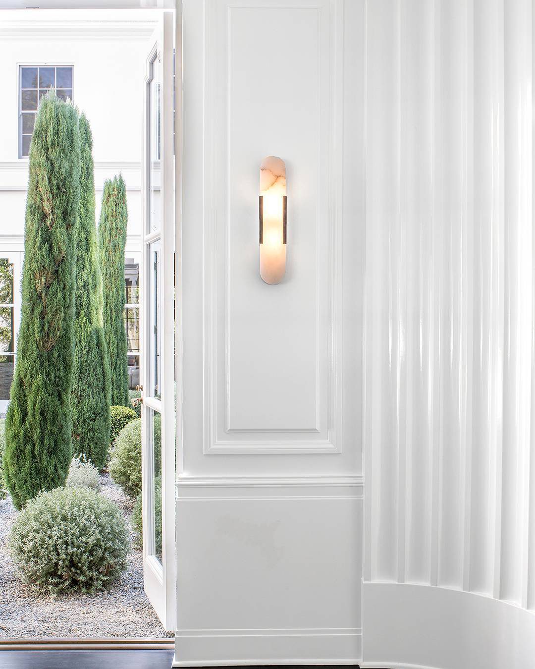 Melange Elongated Alabaster Sconce