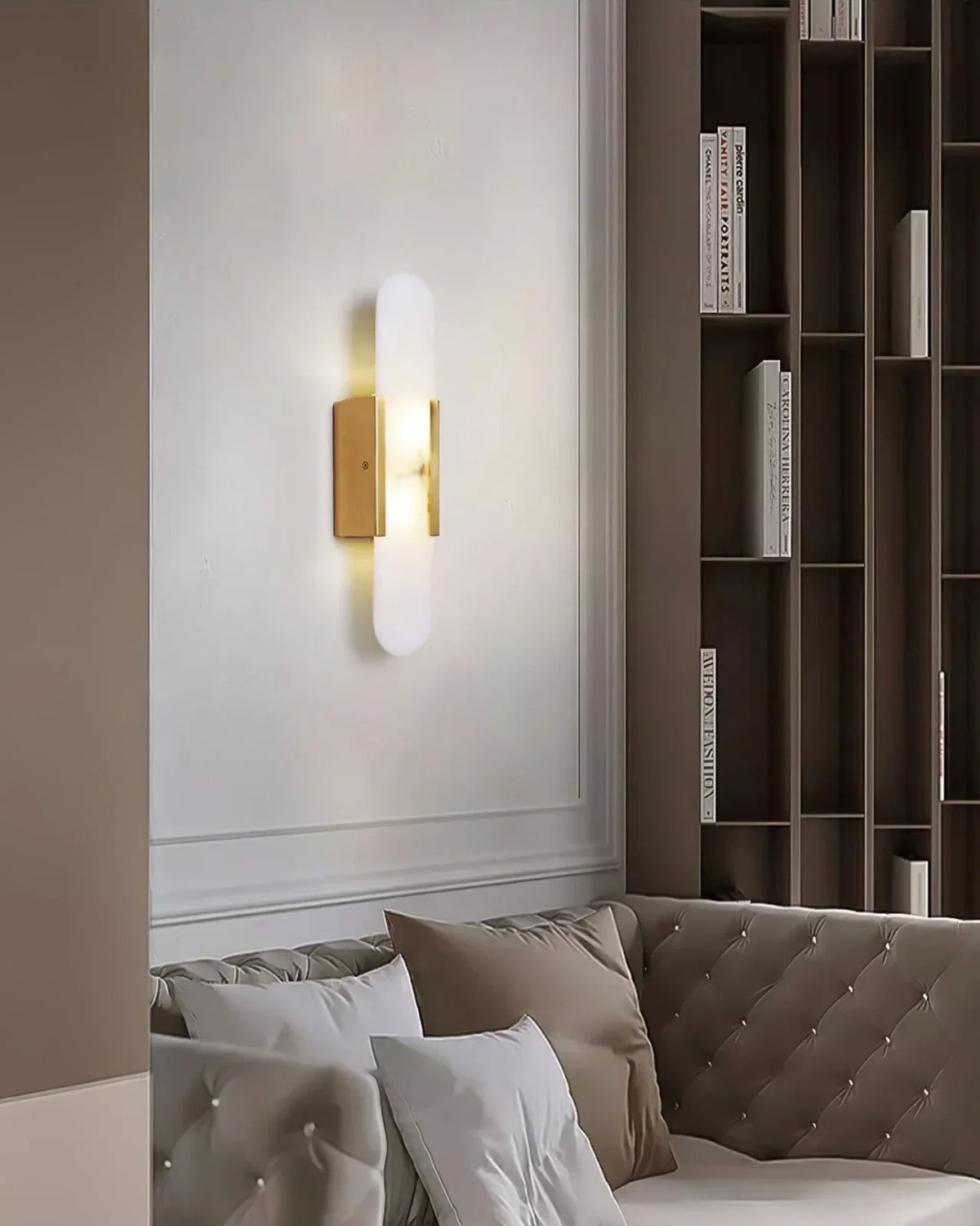 Melange Elongated Alabaster Sconce