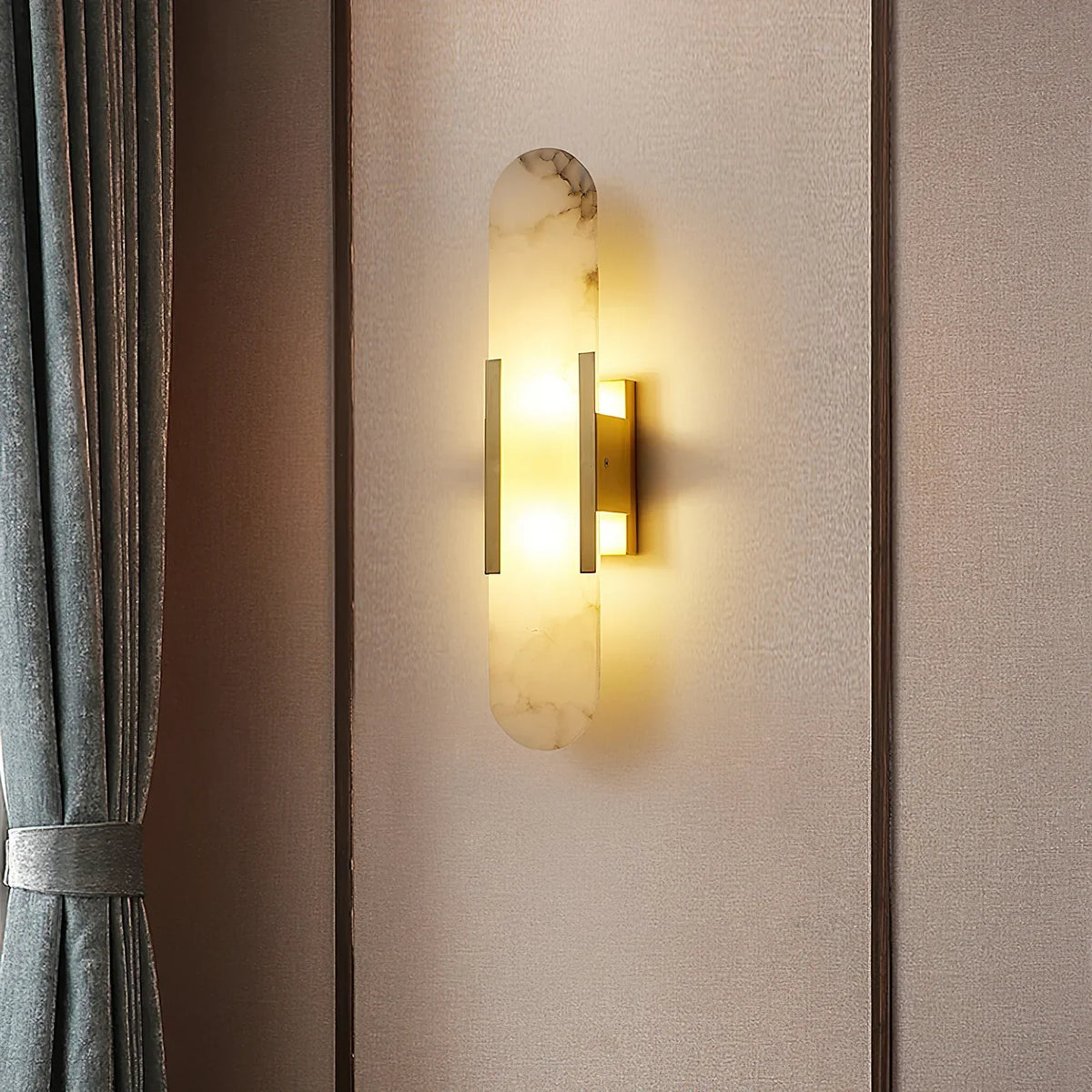 Melange Elongated Alabaster Sconce