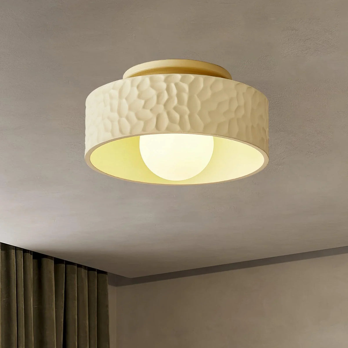 modern-textured-drum-shade-flush-mount-ceiling-light