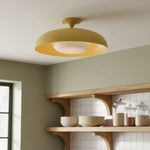 modern-yellow-metal-round-ceiling-light
