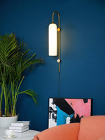 Modern Glass Plug In Wall Lamp