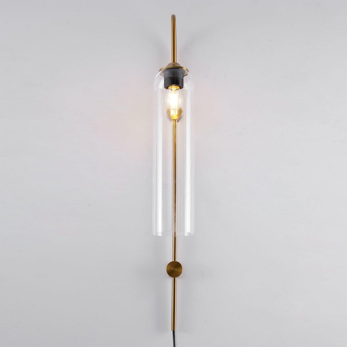 Modern Glass Plug In Wall Lamp