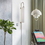 Modern Glass Plug In Wall Lamp