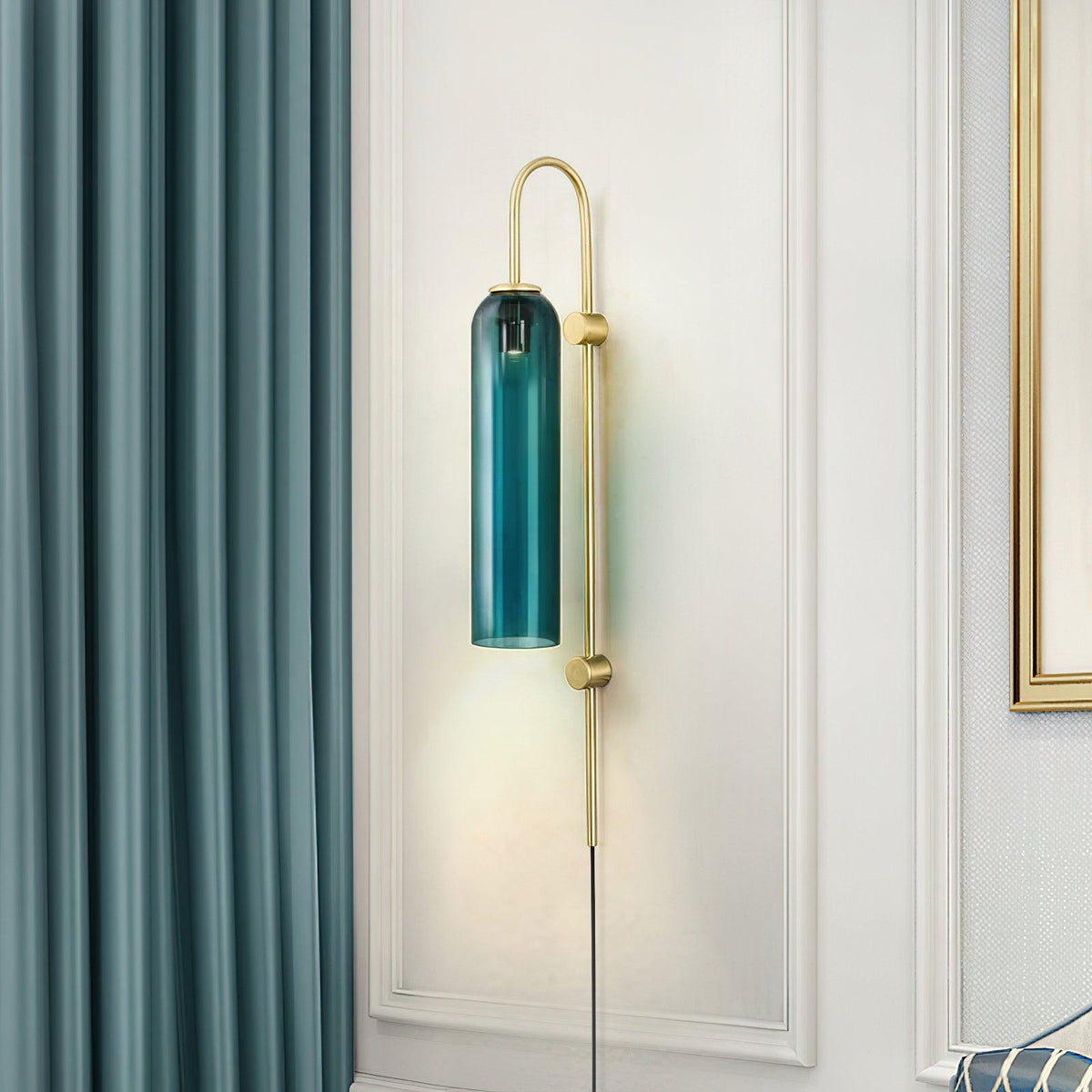 Modern Glass Plug In Wall Lamp