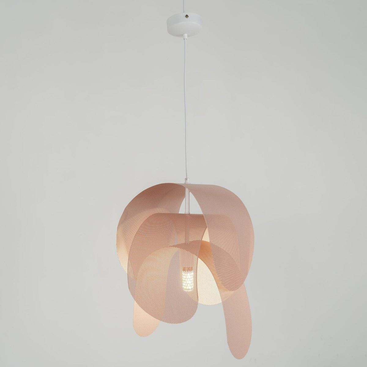 Metal Pendant Lamp with Perforated Shade