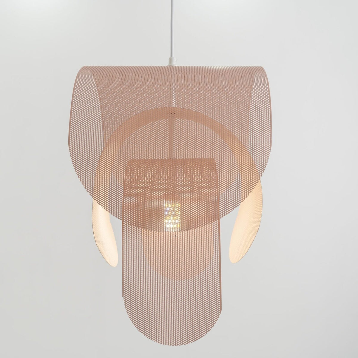 Metal Pendant Lamp with Perforated Shade