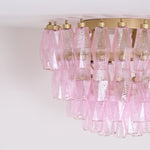 Poliedri Pink Ceiling Light