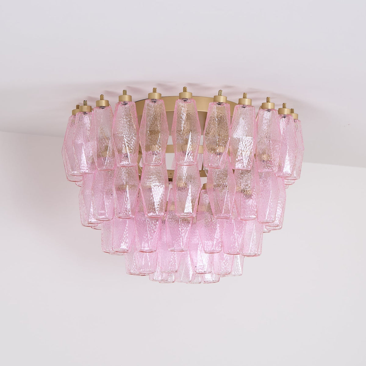Poliedri Pink Ceiling Light