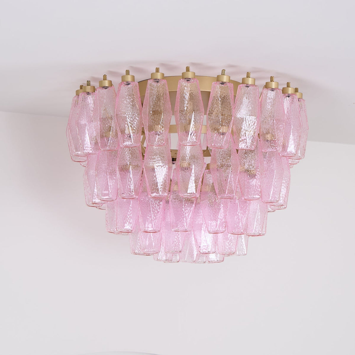 Poliedri Pink Ceiling Light