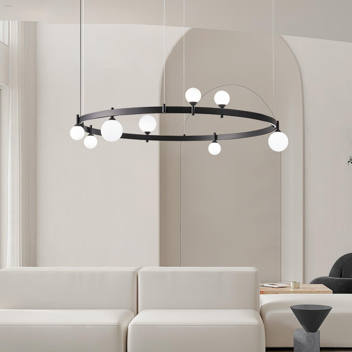 Pomi Round Chandelier Ceiling Light Fixture