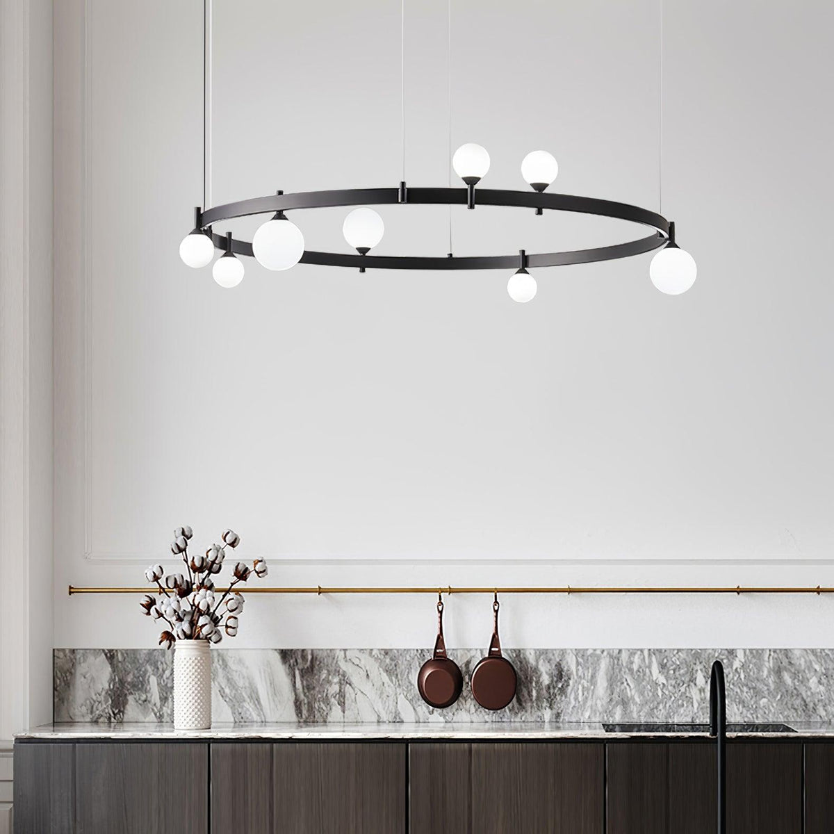 Pomi Round Chandelier Ceiling Light Fixture