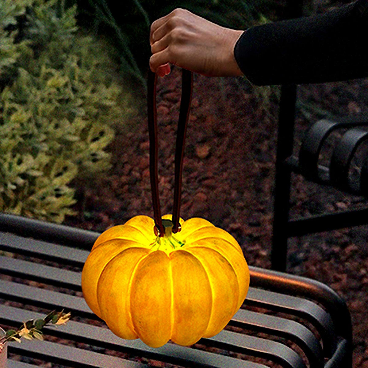 Portable Pumpkin Built In Battery Table Lamp