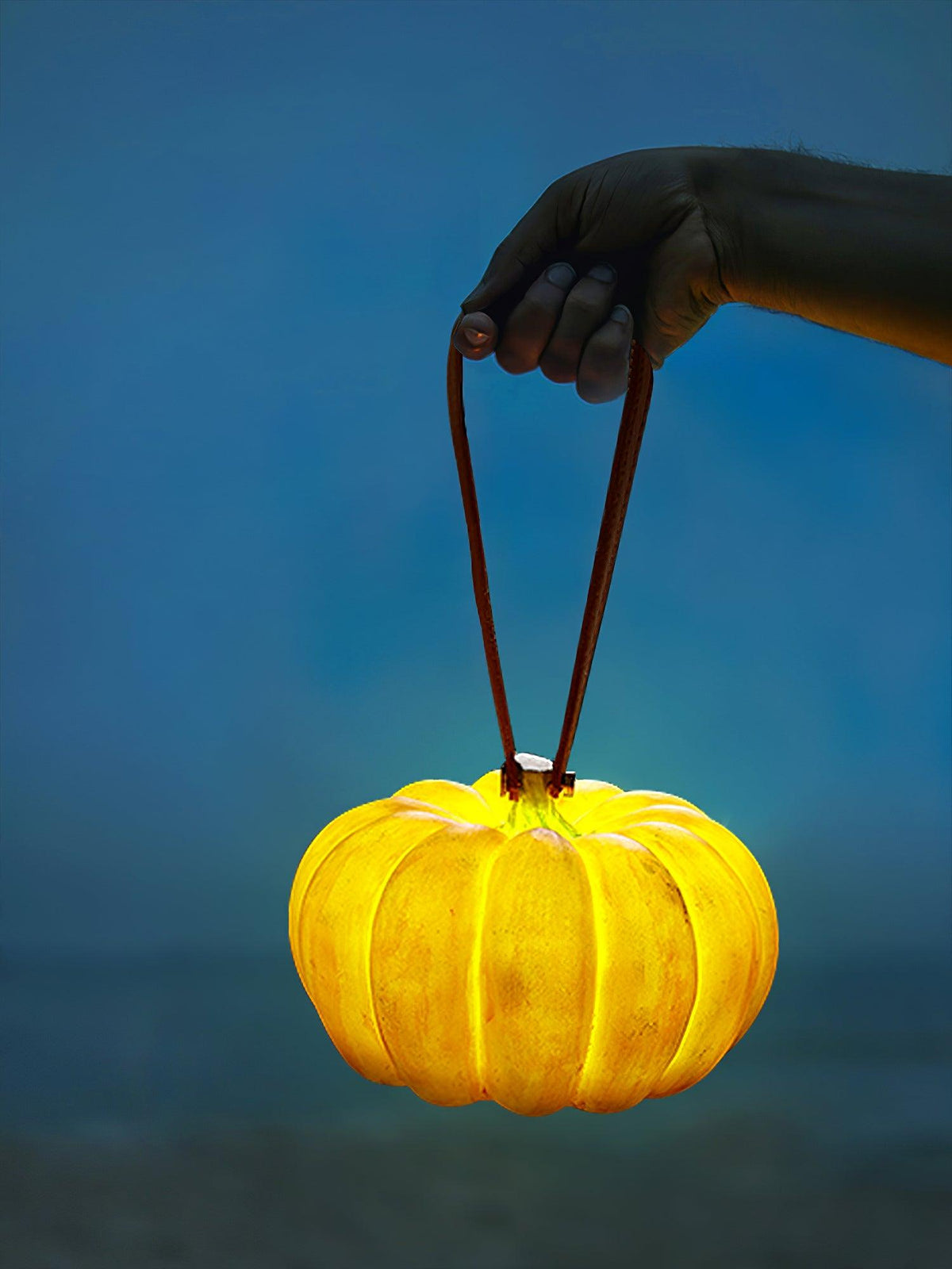 Portable Pumpkin Built In Battery Table Lamp