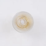 Reeded Globe Flush Ceiling Light