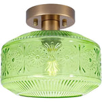 retro-pattern-glass-semi-flush-ceiling-light