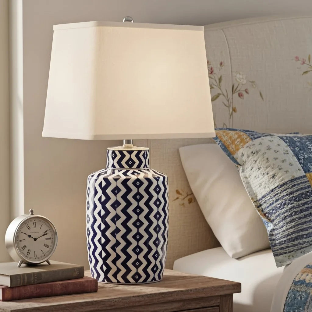 retro-geometric-carved-fabric-ceramic-table-lamp