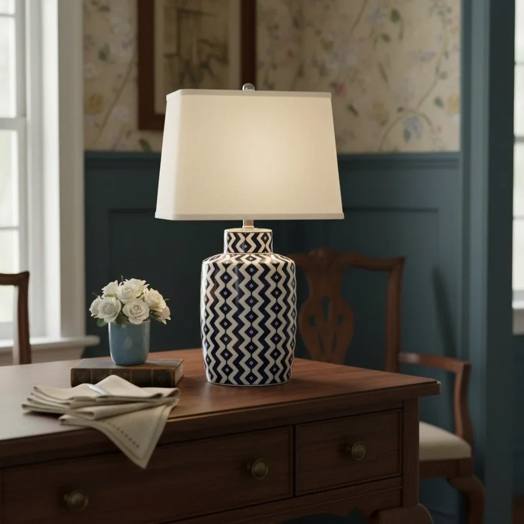 retro-geometric-carved-fabric-ceramic-table-lamp