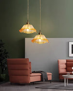 Retro Lotus Creative Glass Pendant Lamp