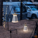 Ribbed Acrylic Built In Battery Table Lamp